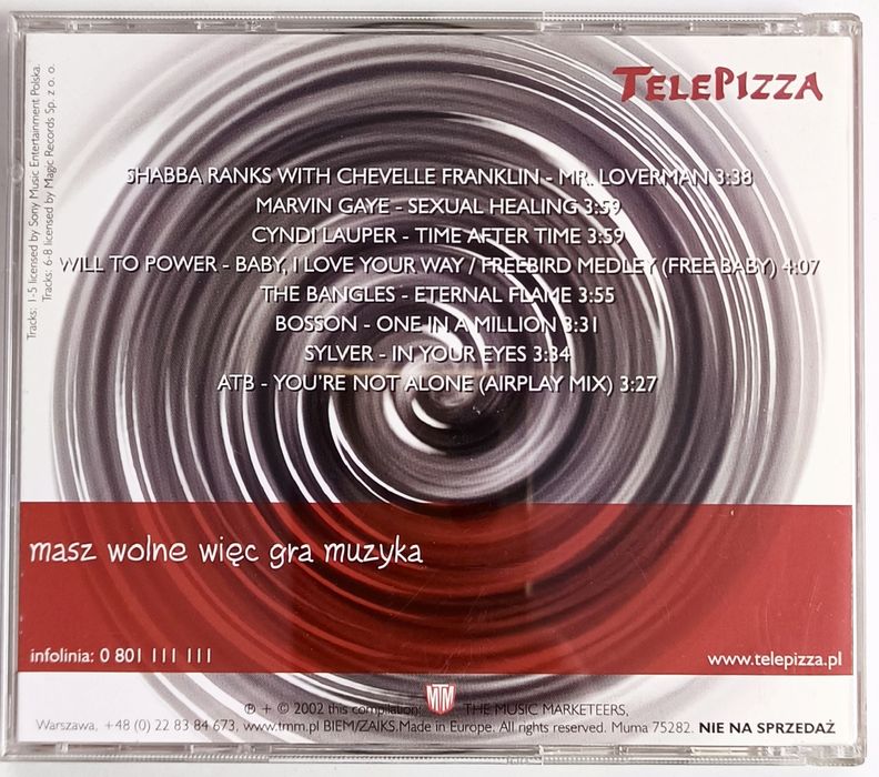 Telepizza 2002r Cyndi Lauper The Bangles Sylver Bosson ATB