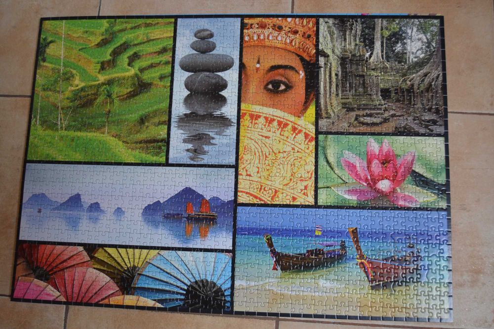 Vários puzzles 1000pcs montados