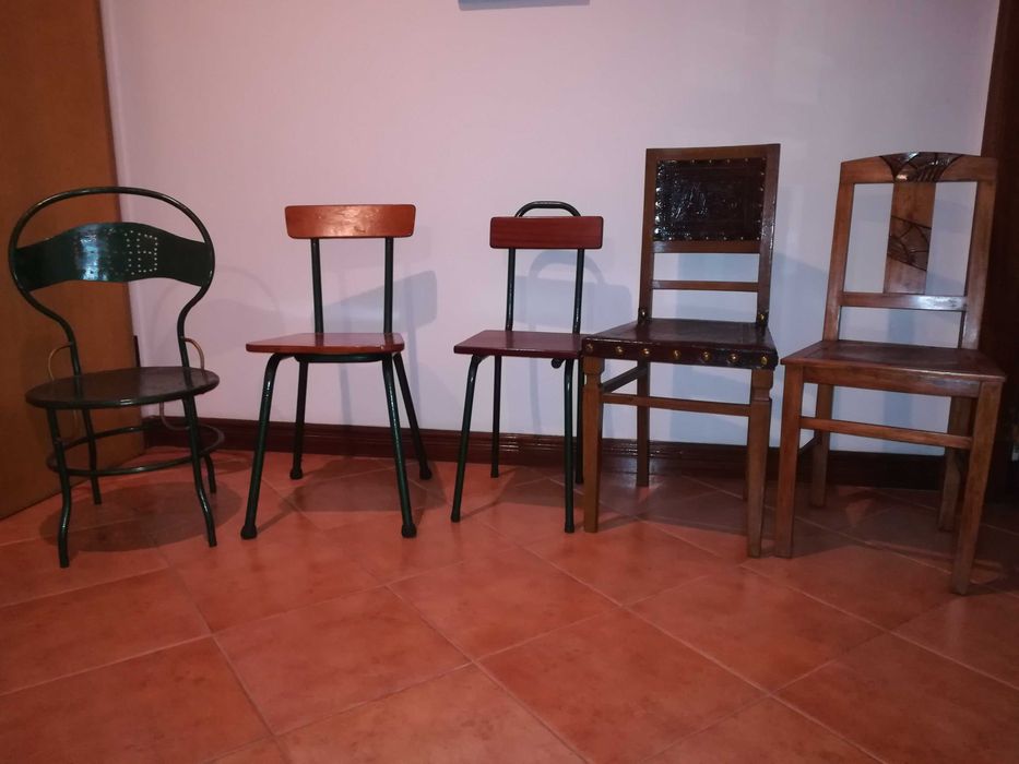 5 cadeiras vintage