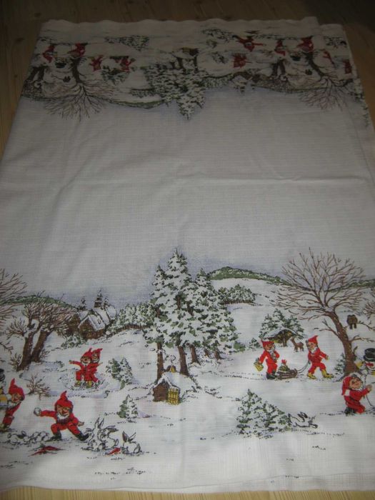 Materiał kolekcja świąteczna na lambrekiny obrus 120 / 315 cm
