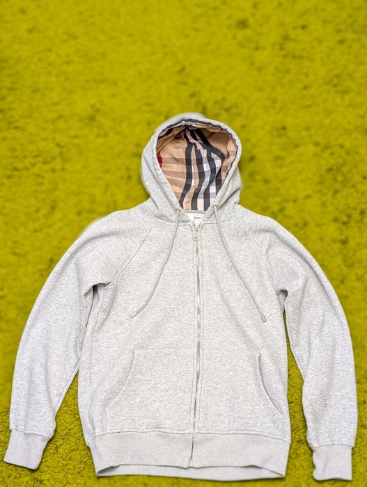 НАЛОЖКА Burberry Zip Hoodie Grey зіпка барбері сіра
