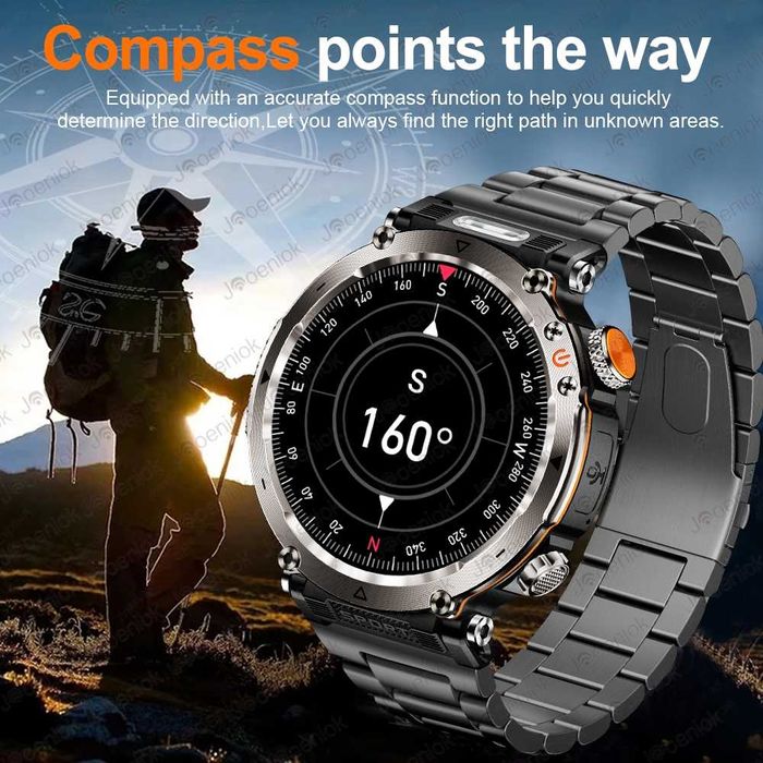 Смарт часы: VWAR HT30 MAX. NFC. Compass1000mAh. LED-фонарик.
