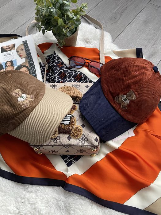 трендові  вельветові кепки мішка тедді