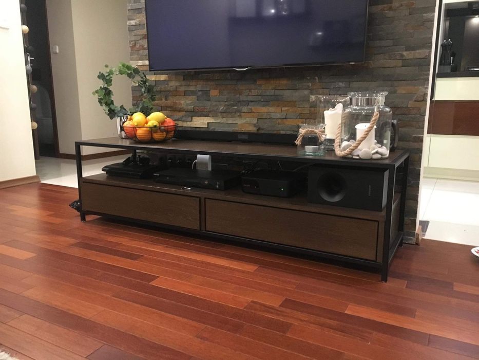 Stolik kawowy, szafka rtv styl loft drewno