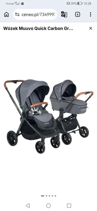 Wózek muuvo quick 2.0 gondola spacerówka fotelik cybex3w1