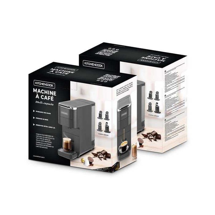 Ekspres na kapsułki i kawę mieloną Kitchencook MULTI II grey