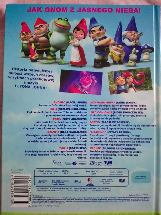 Gnomeo i Julia płyta DVD
