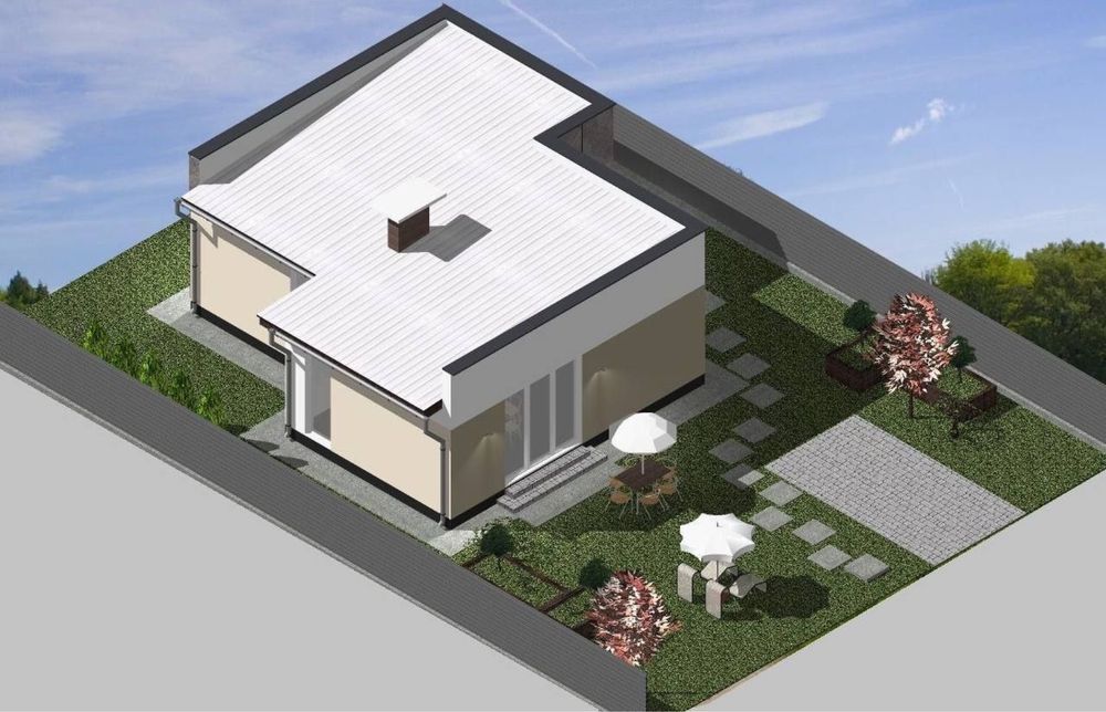 Одноэтажный дом |90 кв.м|4 сотки|Рассрочка 5 лет | Червоный Хутор