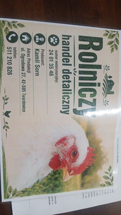 Tuszki kurczaka pastwiskowego
