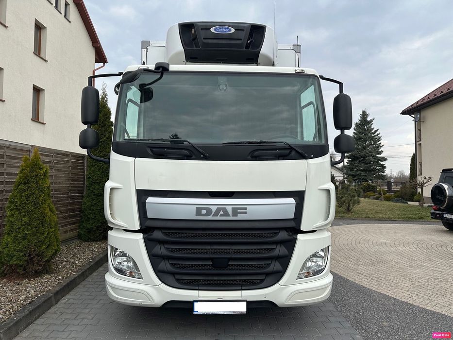 DAF CF 370 2017 r.  Chłodnia + Winda EURO 6  Izoterma , Agregat chłodniczy Carrier Supra 850 , Salon PL