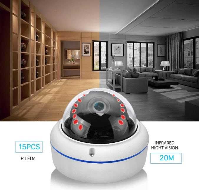 Беспроводная купольная IP камера 2MP WiFi ONVIF SmartHD IR iCSee/XMEye