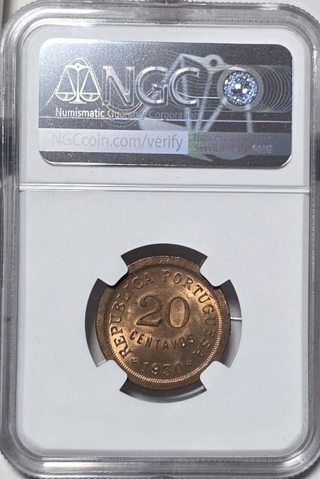 20 centavos 1930 MS64 RB