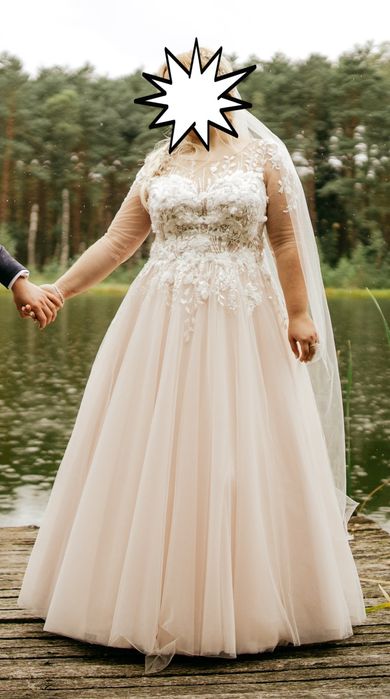 Suknia ślubna 42/44 - 158 cm wzrostu