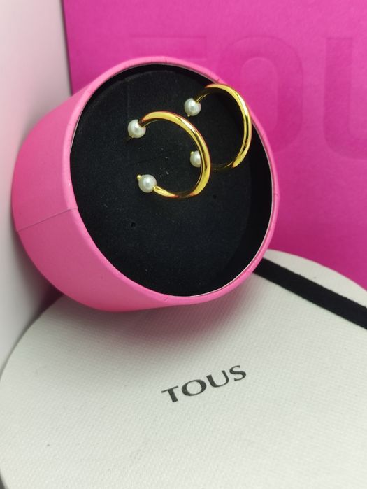 Kolczyki z perłą naturalną żółte srebro vermeil 925