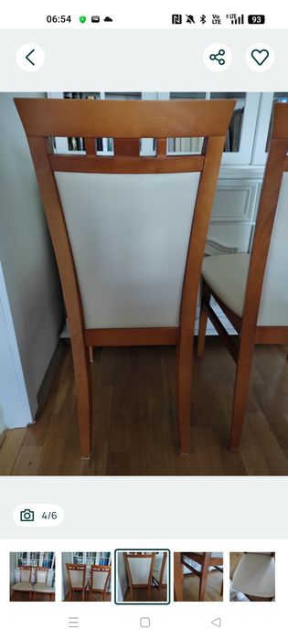 Krzesło drewniane tapicerka skórzana