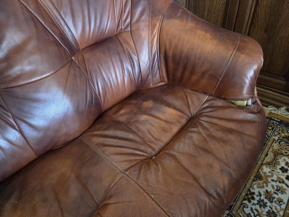 Wypoczynek skórzany  2 fotele +sofa
