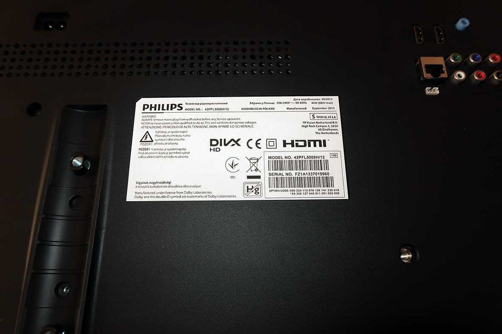 TV Philips LED 3D Ambilight + Comando + Suporte - peças