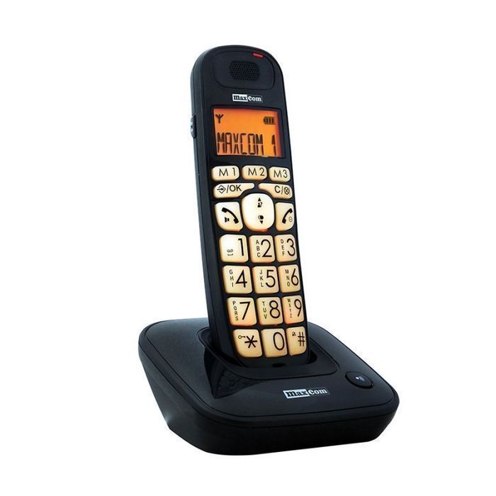 Telefon - MAXCOM MC 6800 stacjonarny bezprzewodowy CZARNY