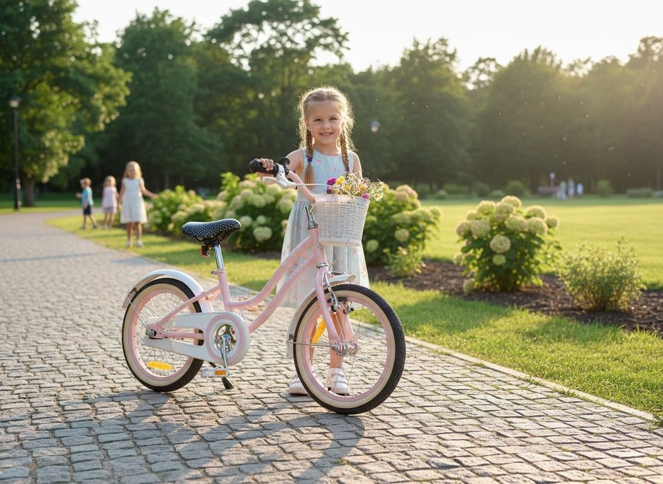 Rowerek dziecięcy różowy dla dziewczynki