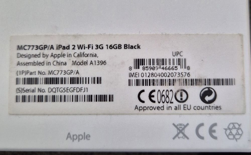 IPAD wifi  16GB de 2011