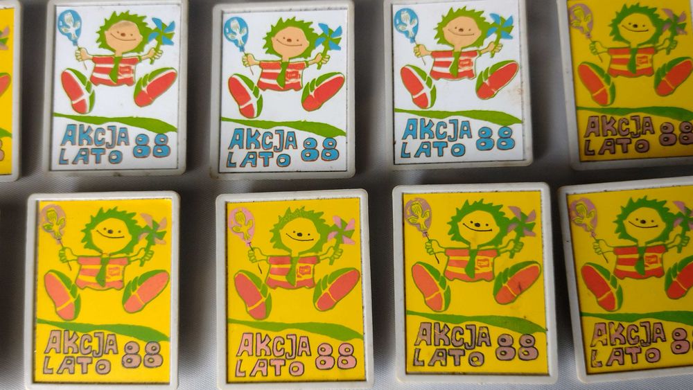 PRL- Stare Przypinki - Akcja Lato '88 - ZESTAW  10 szt