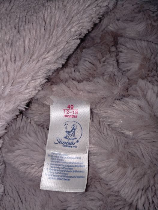 Ciepła wiązana czapka zimowa Pilotka 12-18 miesięcy