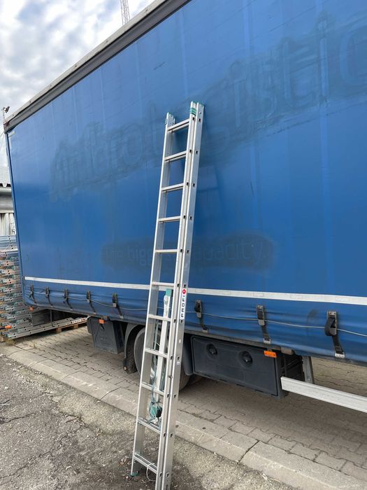 Drabina aluminiowa 2x11 ALOSS wysokość robocza - 6,50 m -II Gatunek