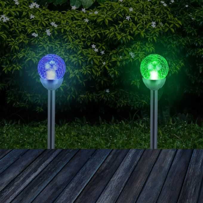 lampy solarne zestaw 6 szt. zmieniające kolor wys. 40cm