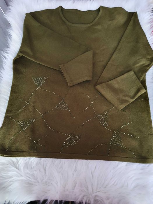 Sweter damski zielony