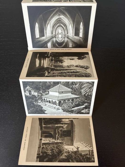 Folheto Desdobrável Antigo (Leporello) 14 Vistas - Real Alcázar de Sevilla (Espanha)