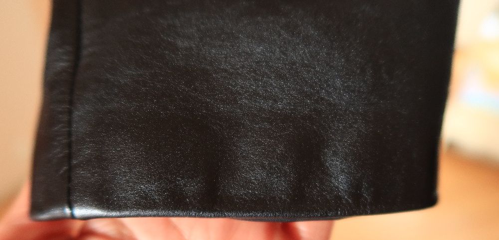 Płaszcz skórzany damski czarny KEMAX L marynarka szczupła