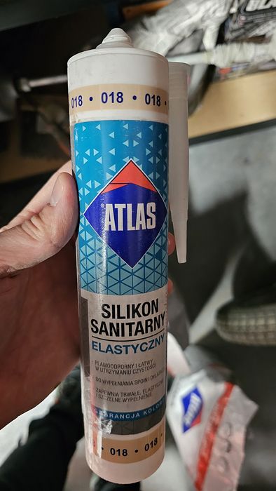 2x Atlas silikon sanitary 018 beż pastelowy nowy nieotwarty