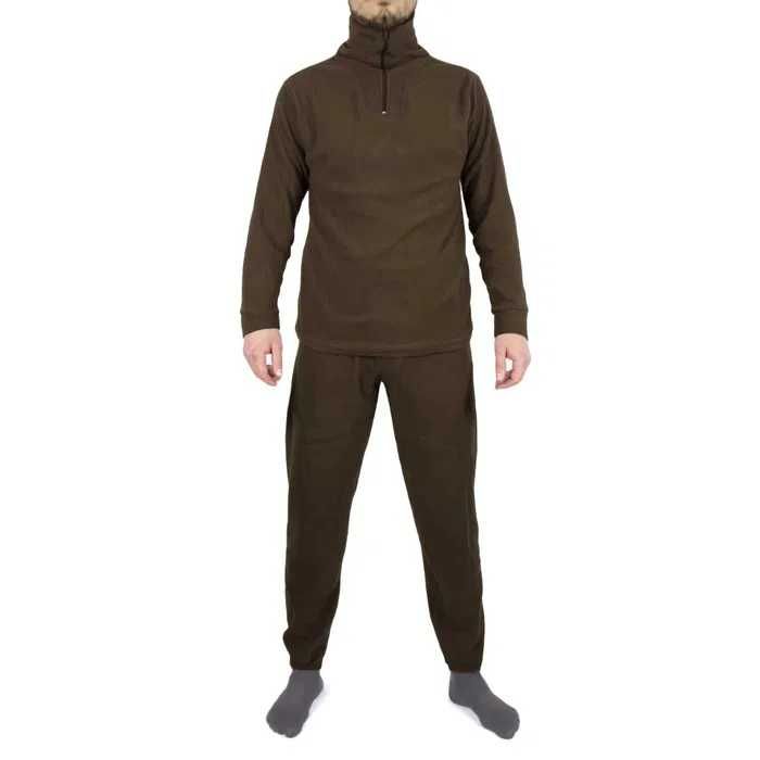 Mil-Tec термобілизна тепла флісова з комірцем на блискавці Olive