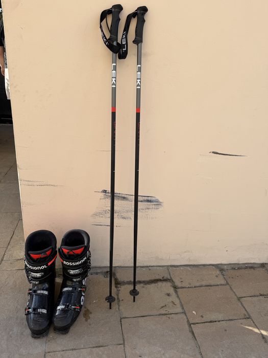 Buty narciarskie Rossignol + kijki LEKI