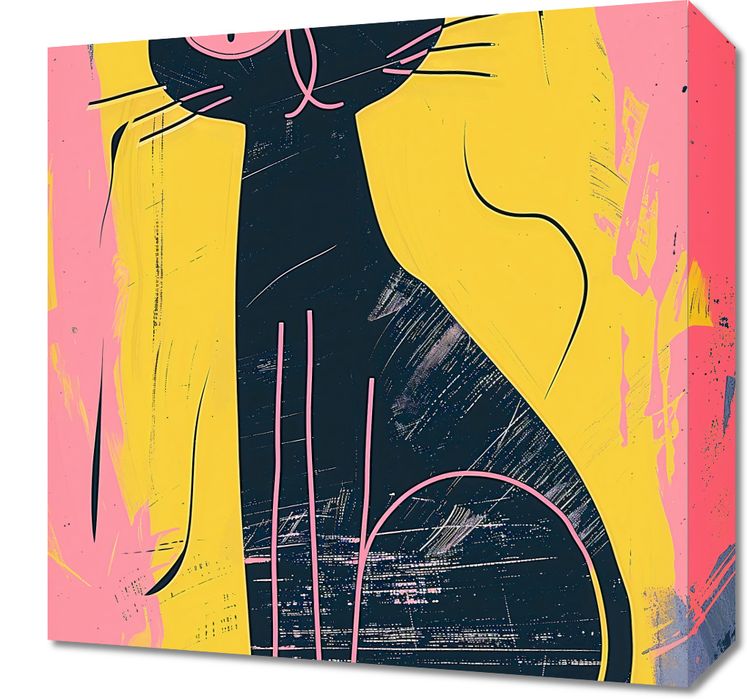 Obraz 40x40cm Kontrastowa Kotka