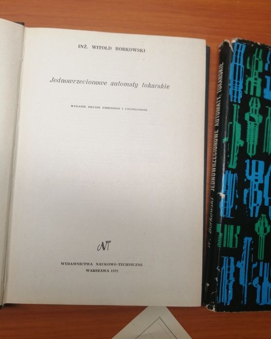 Jednowrzecionowe automaty tokarskie - Witold Borkowski - 1972 

JEDNOW
