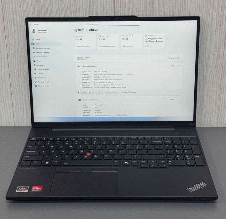 Ноутбук Lenovo ThinkPad E16 Gen 2 16GB/256GB