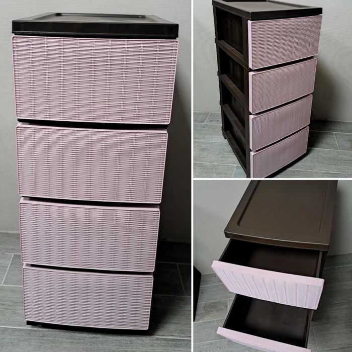 Пластмассовый органайзер, шкaфчик на 4 яруса для школьных принадлежнос