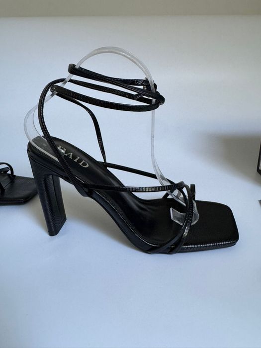 Nowe damskie sandały na obcasie RAID czarne 41