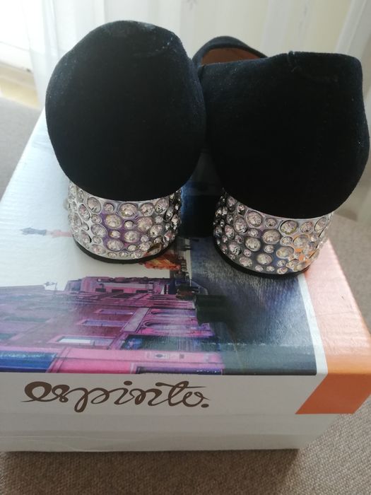 Czółenka, baleriny r 36 skóra zamszowa, 23 cm, Espinto, alma en pena