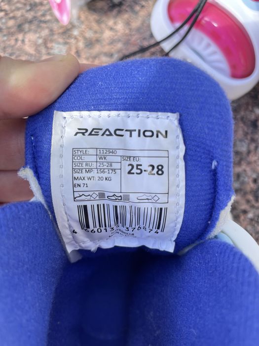 Ролики розсувні Reaction Junior Girl розмір 25-28