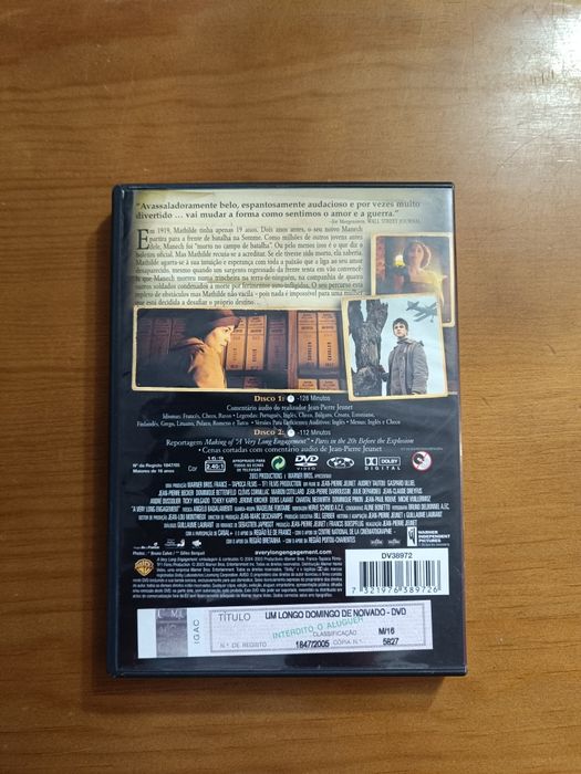 DVD do filme "Um Longo Domingo de Noivado" - Ed. Especial (portes grát