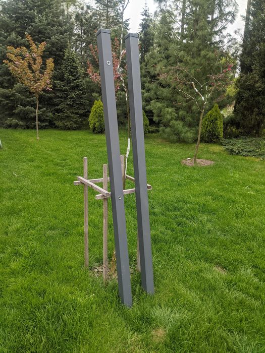 Słupek ogrodzeniowy bramowy Leroy Merlin 7x7x200 antracyt 8 szt