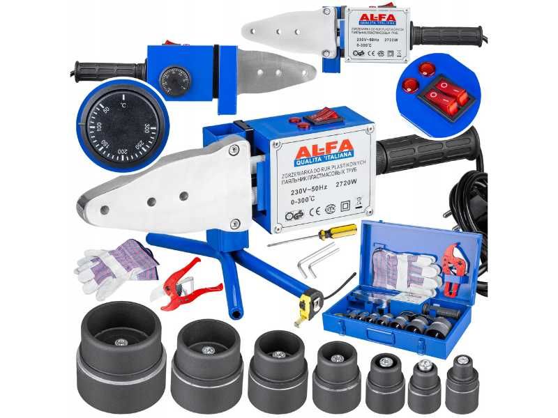 Zgrzewarka do rur PCV PP 2720W polifuzyjna 16-63mm zestaw