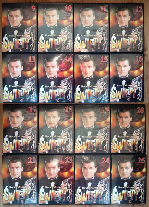 16 DVD - 48 odcinków - serial Święty - Roger Moore WROCŁAW wys BEZ OLX