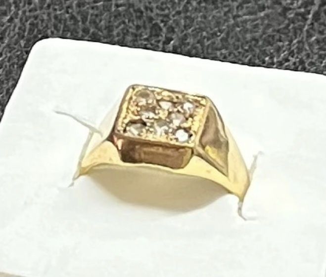 Anel em prata Dourada