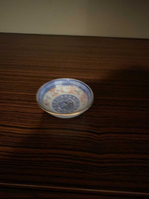 tacinha chinesa pequena para molhos tons azul