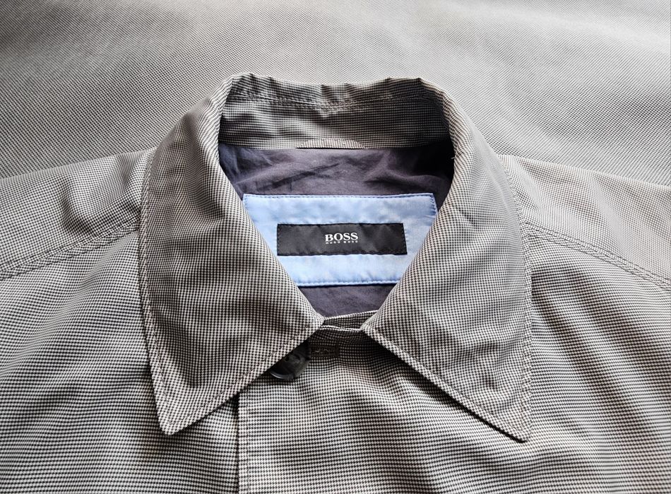 Hugo Boss - ekskluzywny płaszcz -wiatr - deszcz - pepitka - - Size 56 / XL