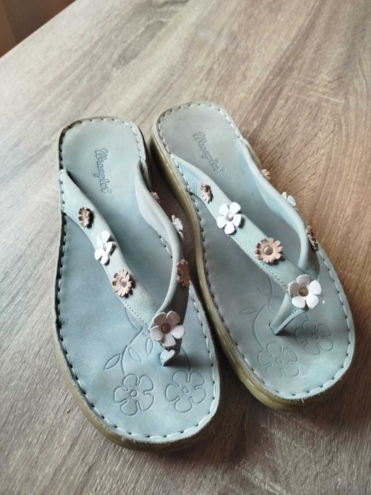 Sandały japonki skórzane Wrangler 42 damskie