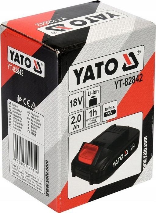 Yato Akumulator Bateria Do Yato 18v 2,0ah Li-ion Szybkie Ładowanie Yt-
